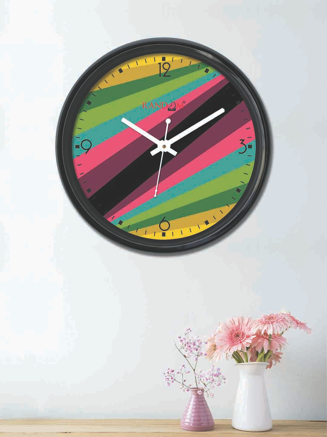 

RANDOM Multicoloured Round Printed 30 x 30 cm Analogue Wall Clock, Multi