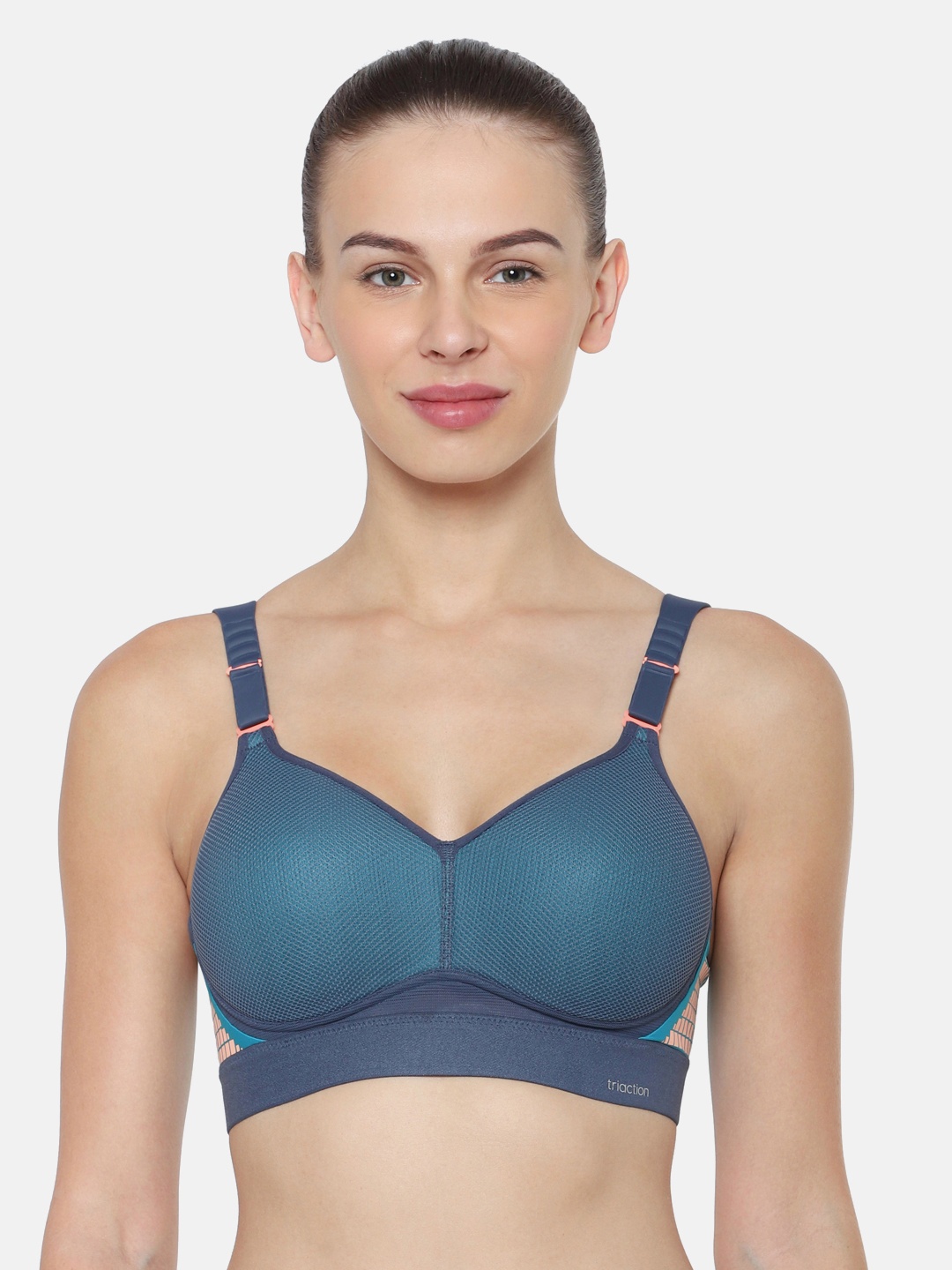 

Triumph Triaction Hybrid Lite Padded Wireless High Bounce Control Sports Bra, Blue