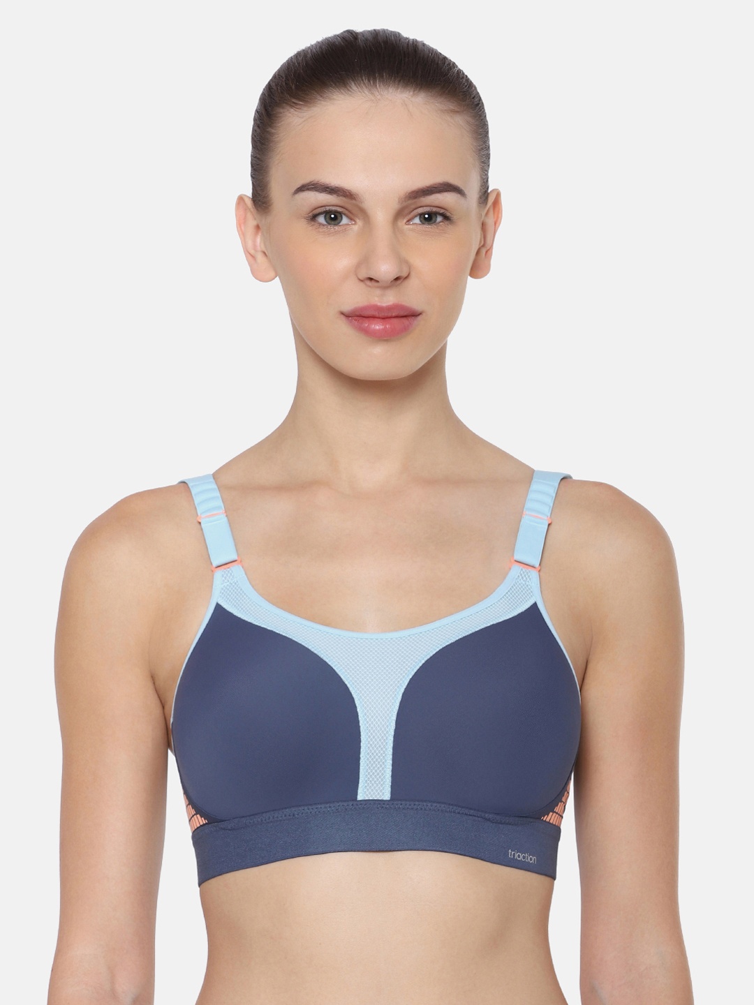 

Triumph Triaction Lite Non Padded Wireless Extreme Bounce Control Sports Bra, Blue