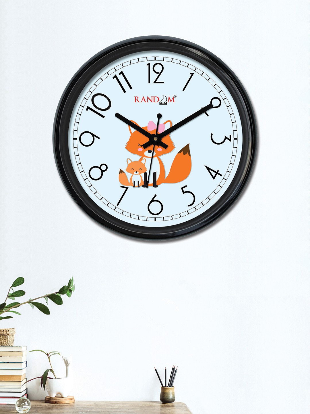 

RANDOM Off-White & Black Round Printed 30 cm Analogue Wall Clock