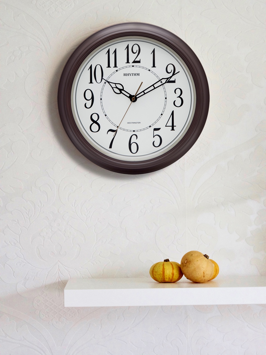 

Rhythm White Round Solid 36 cm Analogue Wall Clock