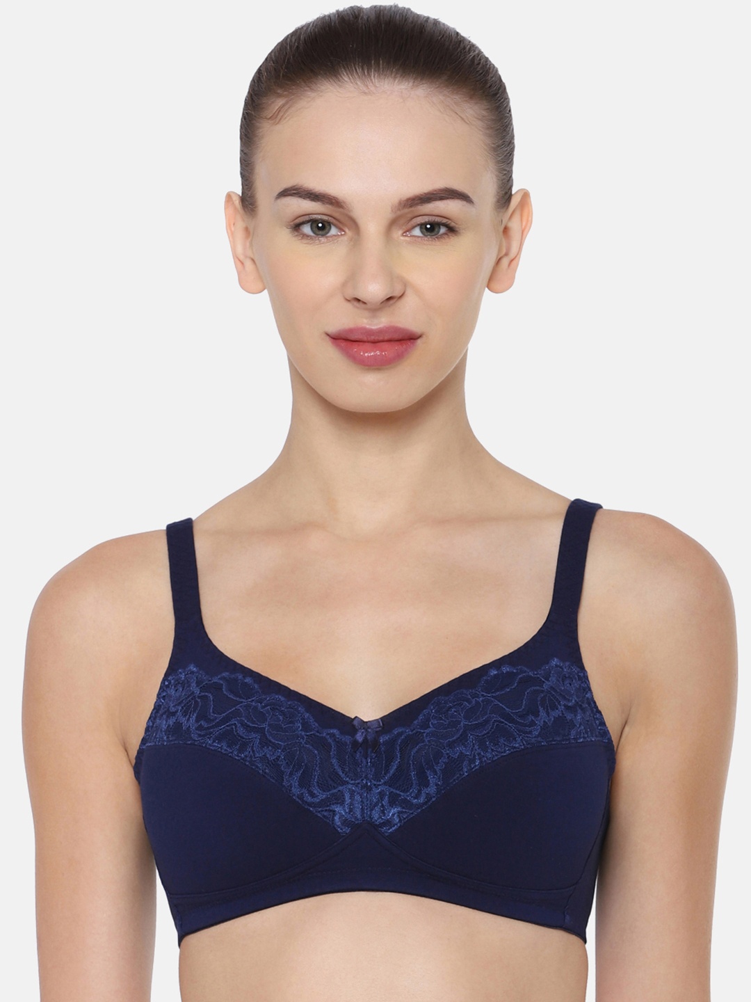 

Triumph Blue Solid Non-Wired Non Padded Minimizer Bra 203I979