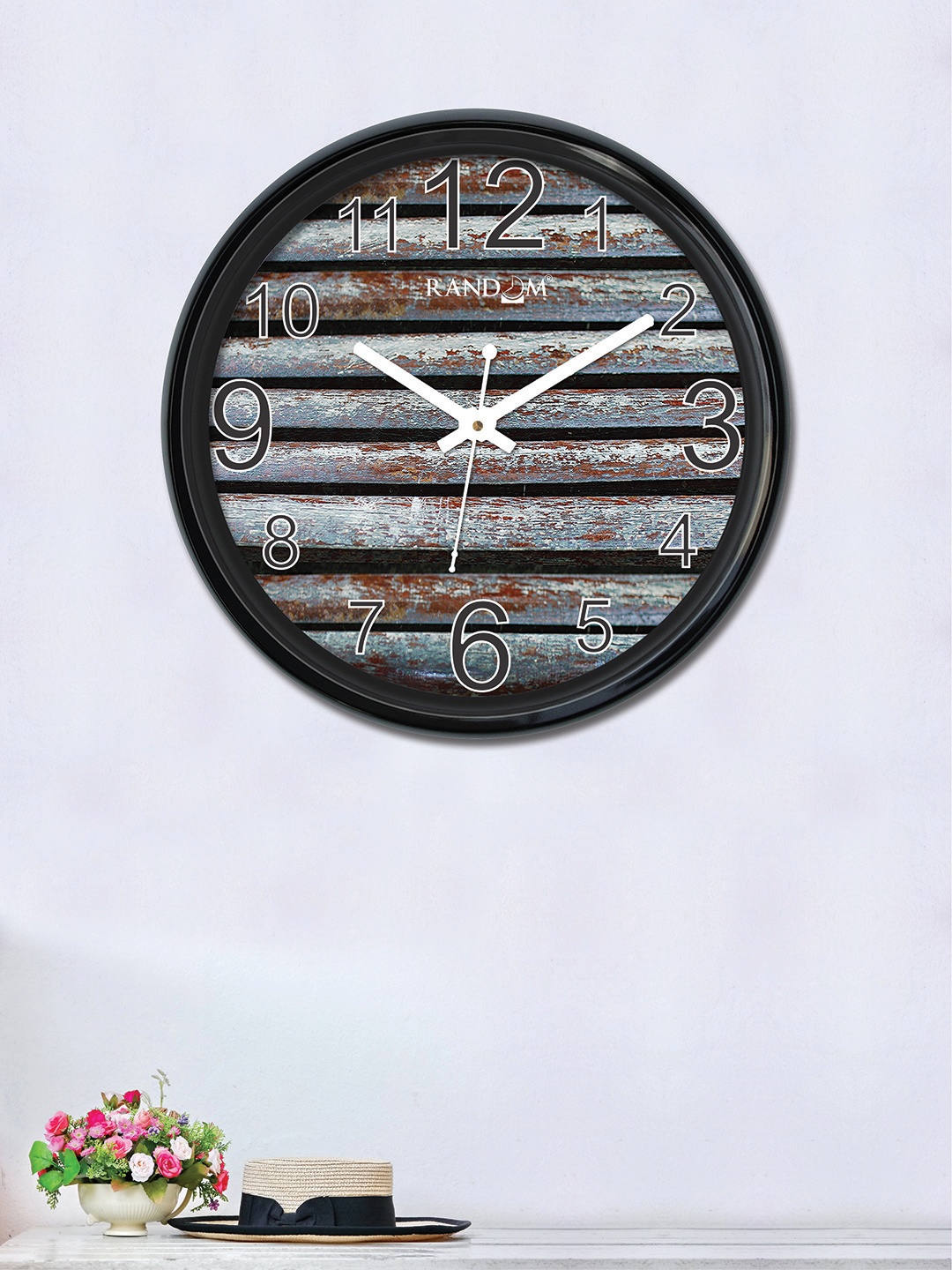 

RANDOM Grey & Brown Round Printed Analogue Wall Clock (30 x 30 x 5)