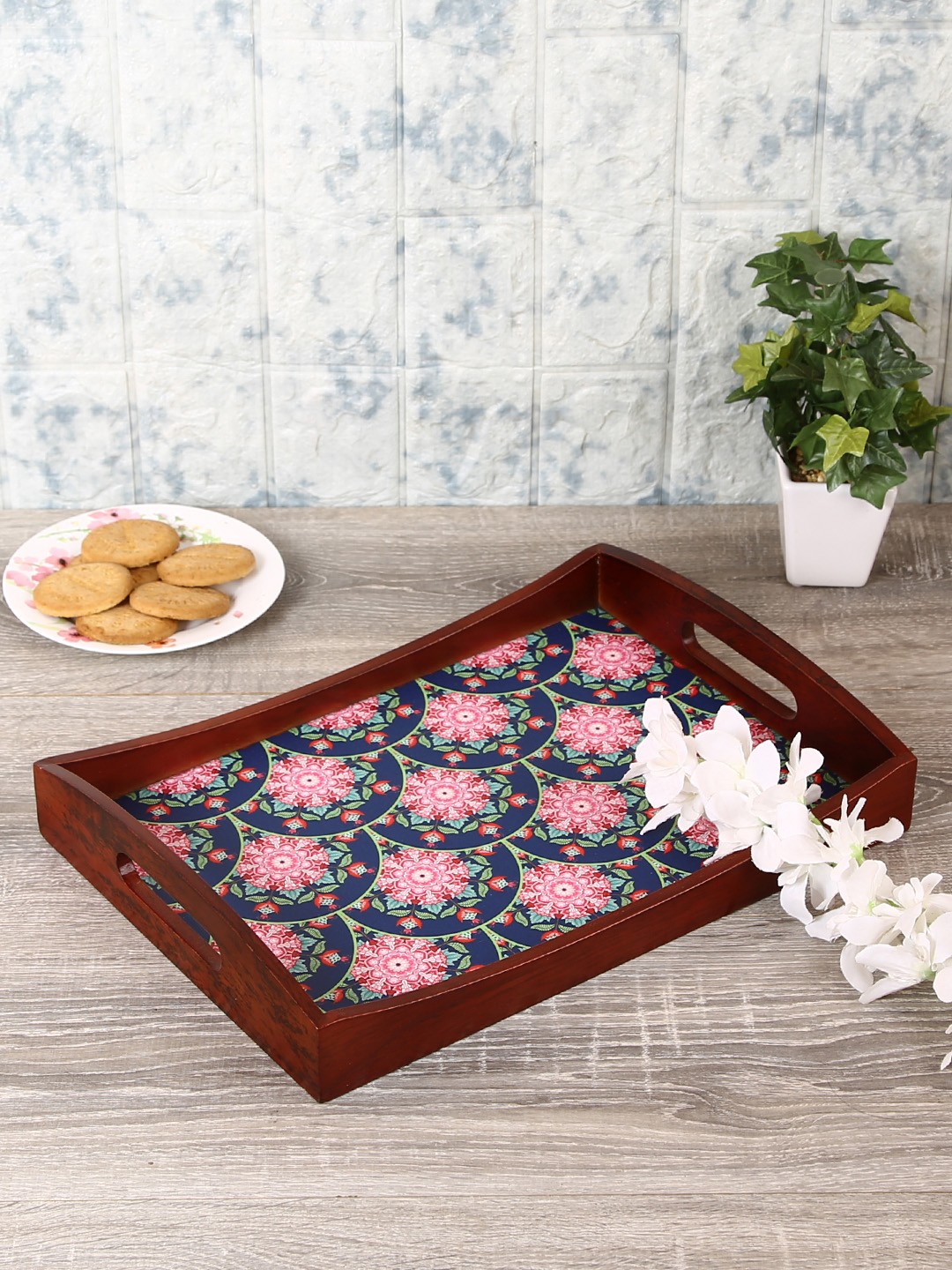 

Reinvention Factory Brown Printed Rectangle Tray