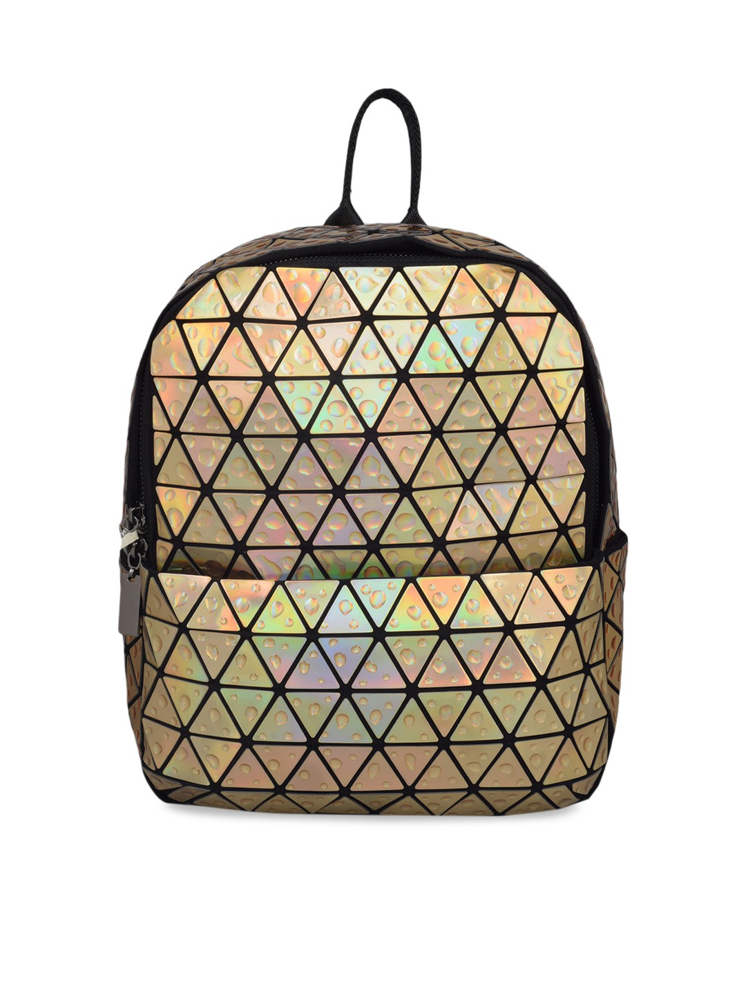 

BAOMI Women Gold-Toned Solid Backpack