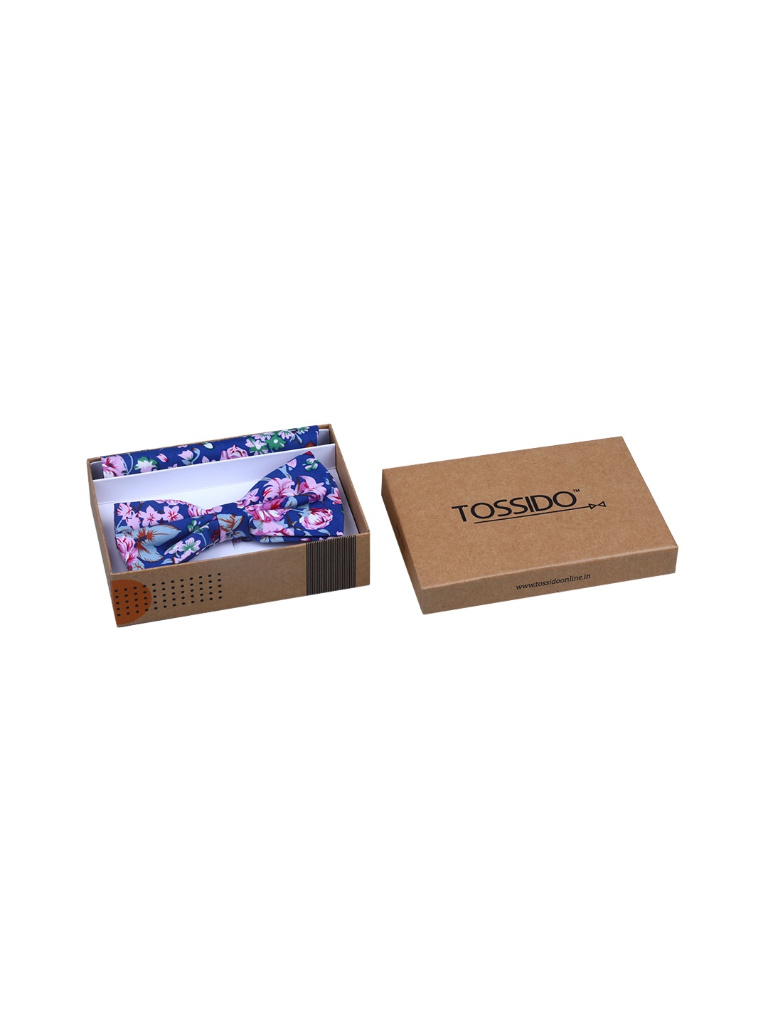 

Tossido Multicoloured Printed Bow Tie & Pocket Square, Multi