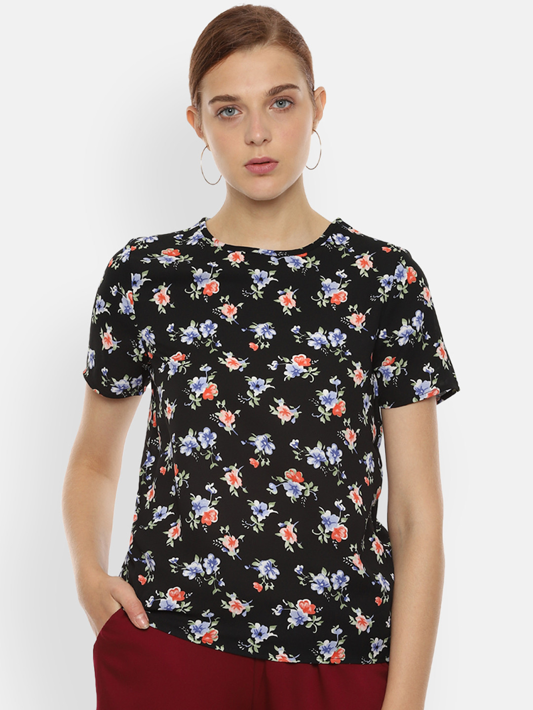 

Van Heusen Woman Black Printed Top