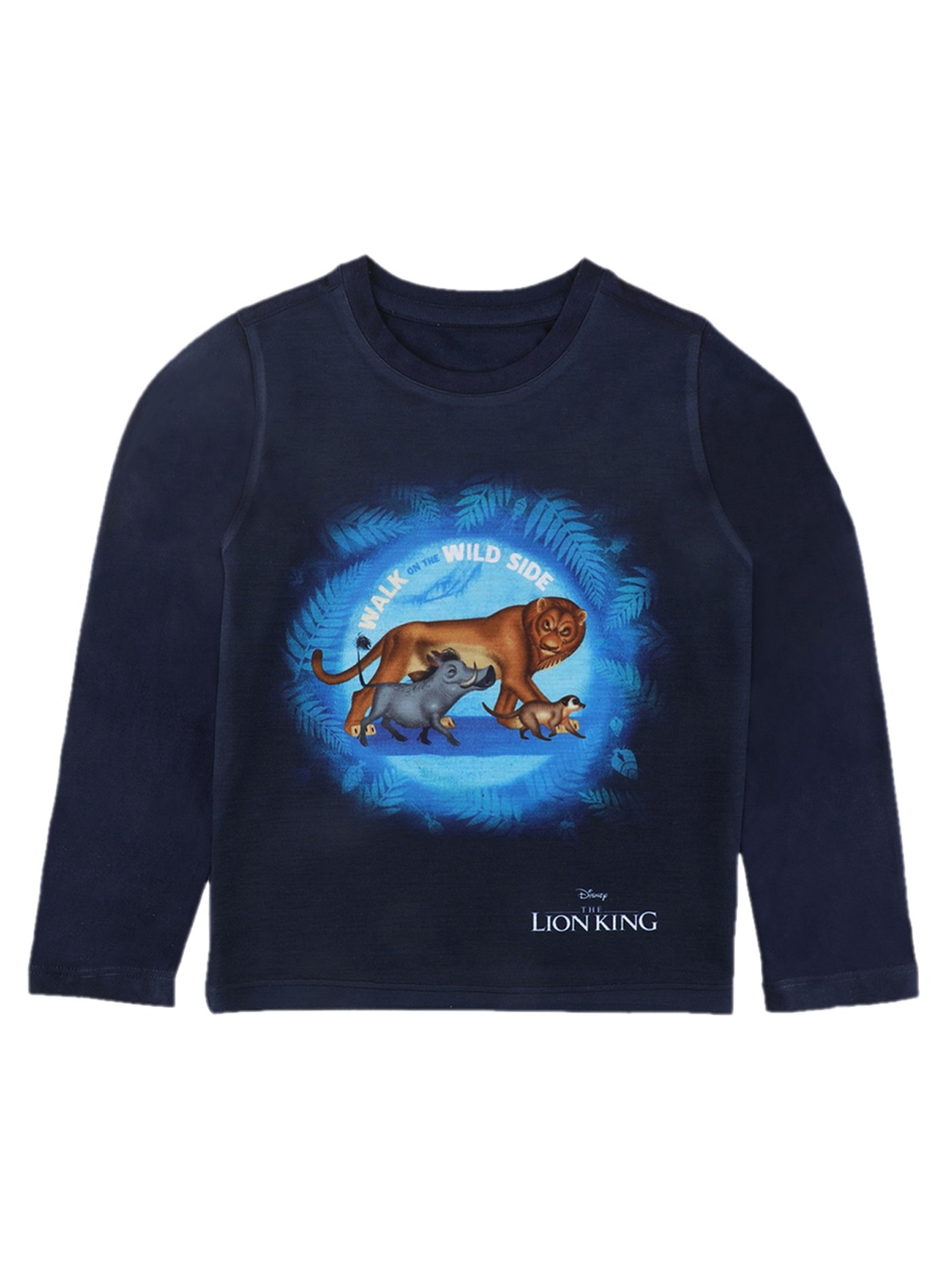 

Disney by Wear Your Mind Boys Navy Blue Printed Round Neck T-shirt