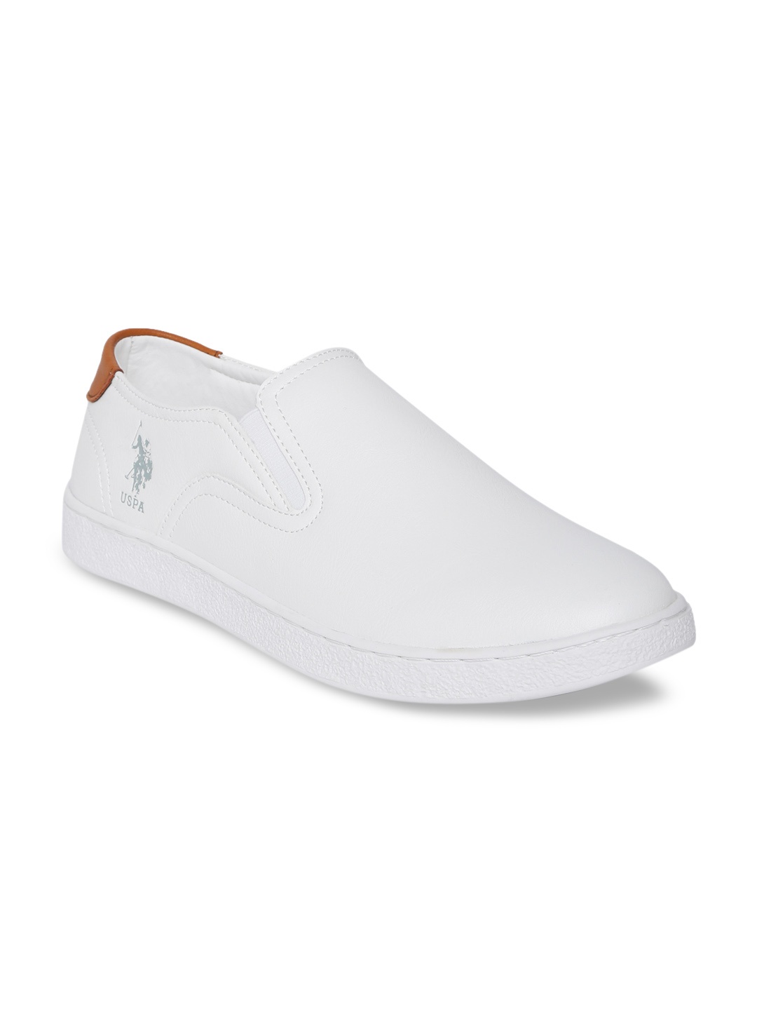 

U.S. Polo Assn. Men White Slip-On Sneakers