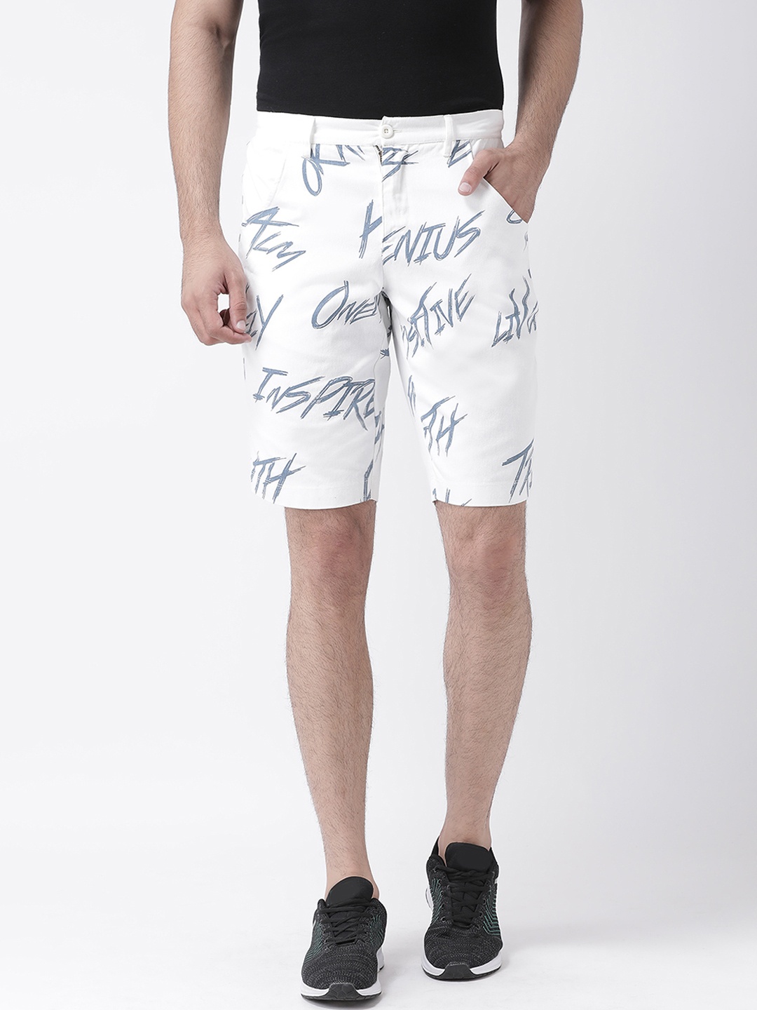

Leo Sansini Men White Printed Regular Fit Shorts