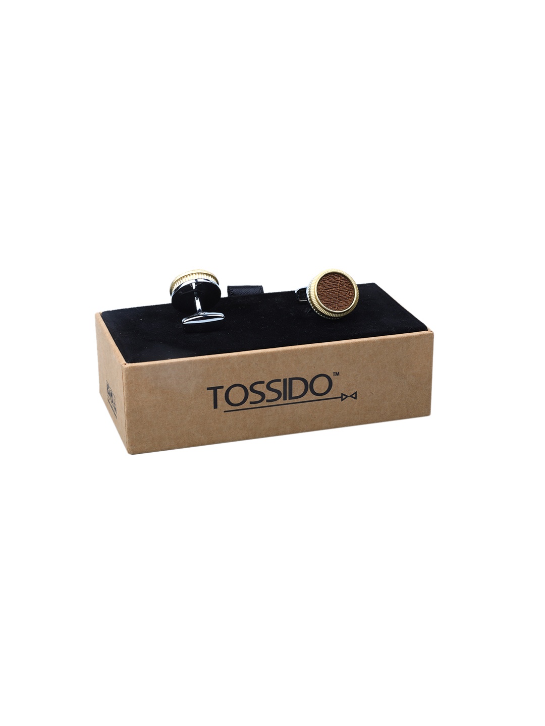 

Tossido Gold-Toned Round Cufflinks