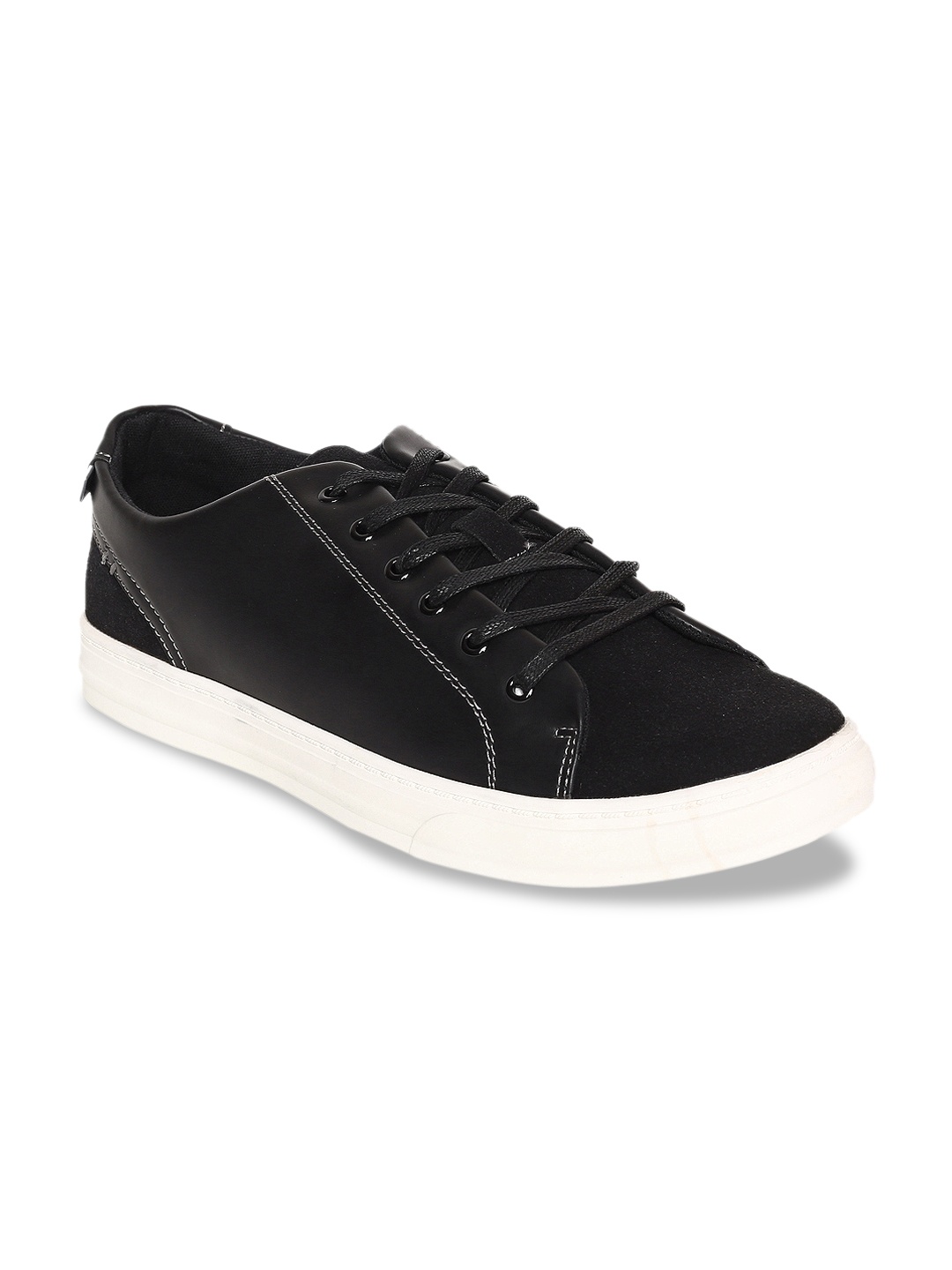 

Arrow Men Black Solid Leather Sneakers
