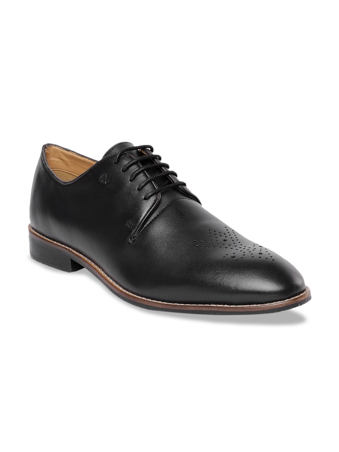 

Arrow Men Black Solid Leather Derbys