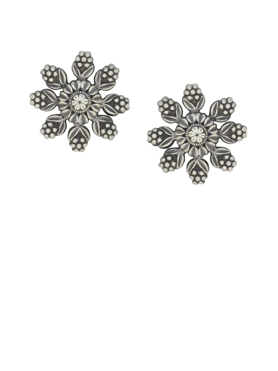 Silvermerc Designs Silver-Plated Handcrafted Floral Studs