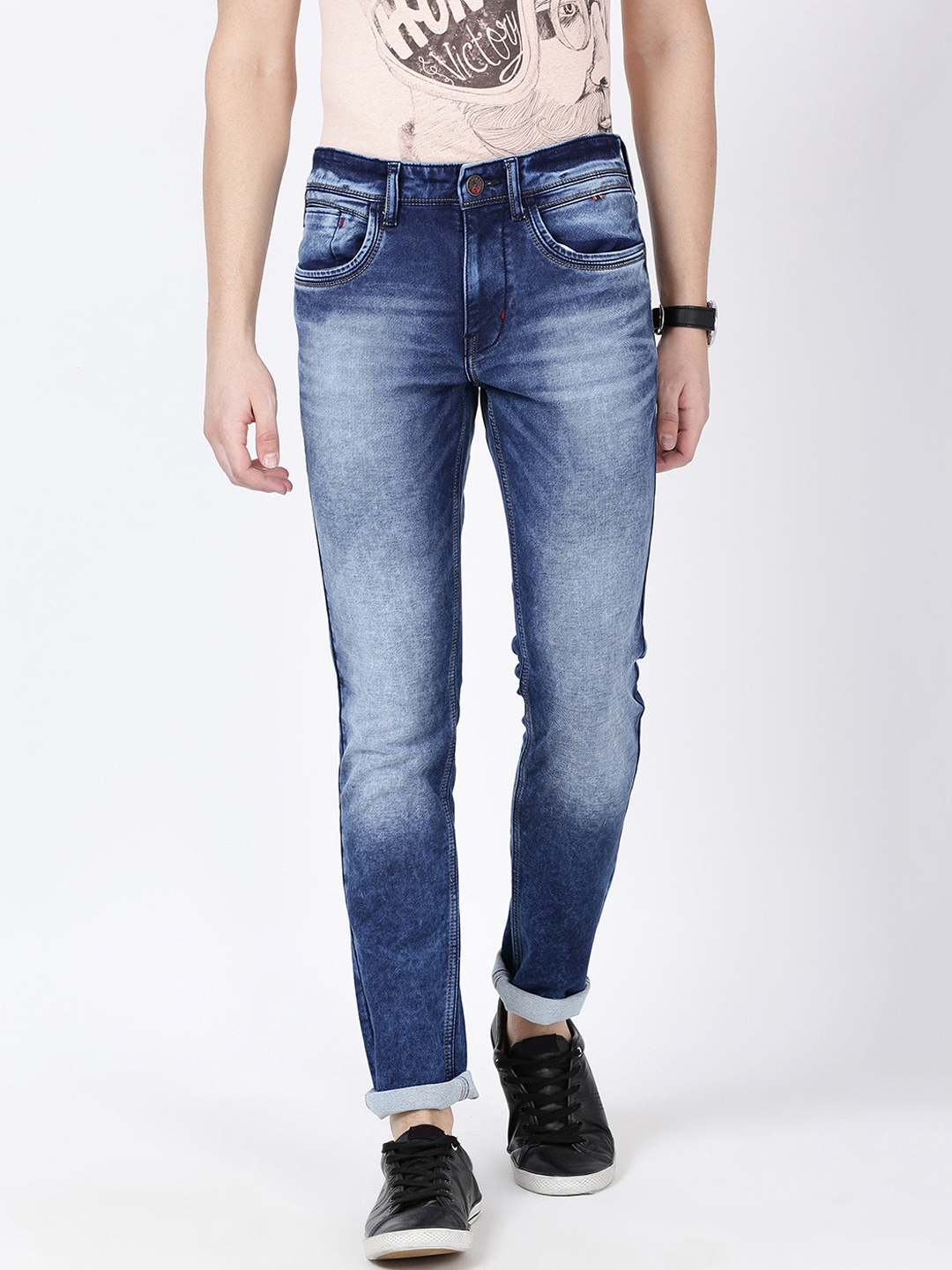 

Llak Jeans Men Blue Skinny Fit Mid-Rise Clean Look Stretchable Jeans