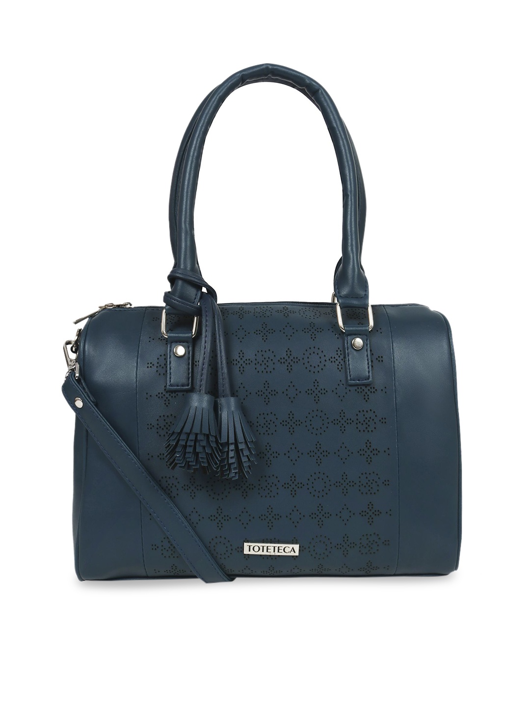 Toteteca Teal Blue Solid Handheld Bag