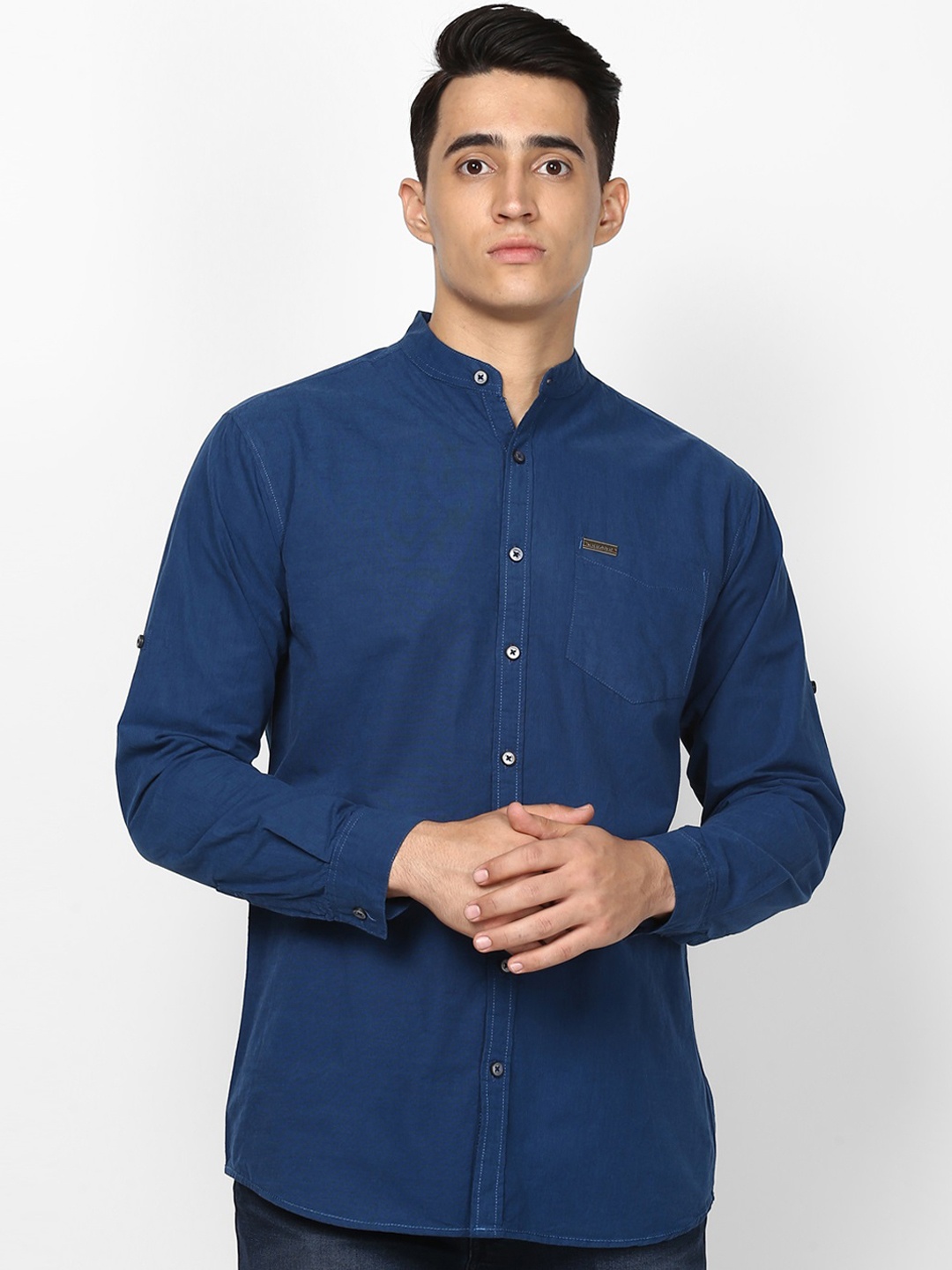 

Urbano Fashion Men Blue Slim Fit Solid Casual Shirt