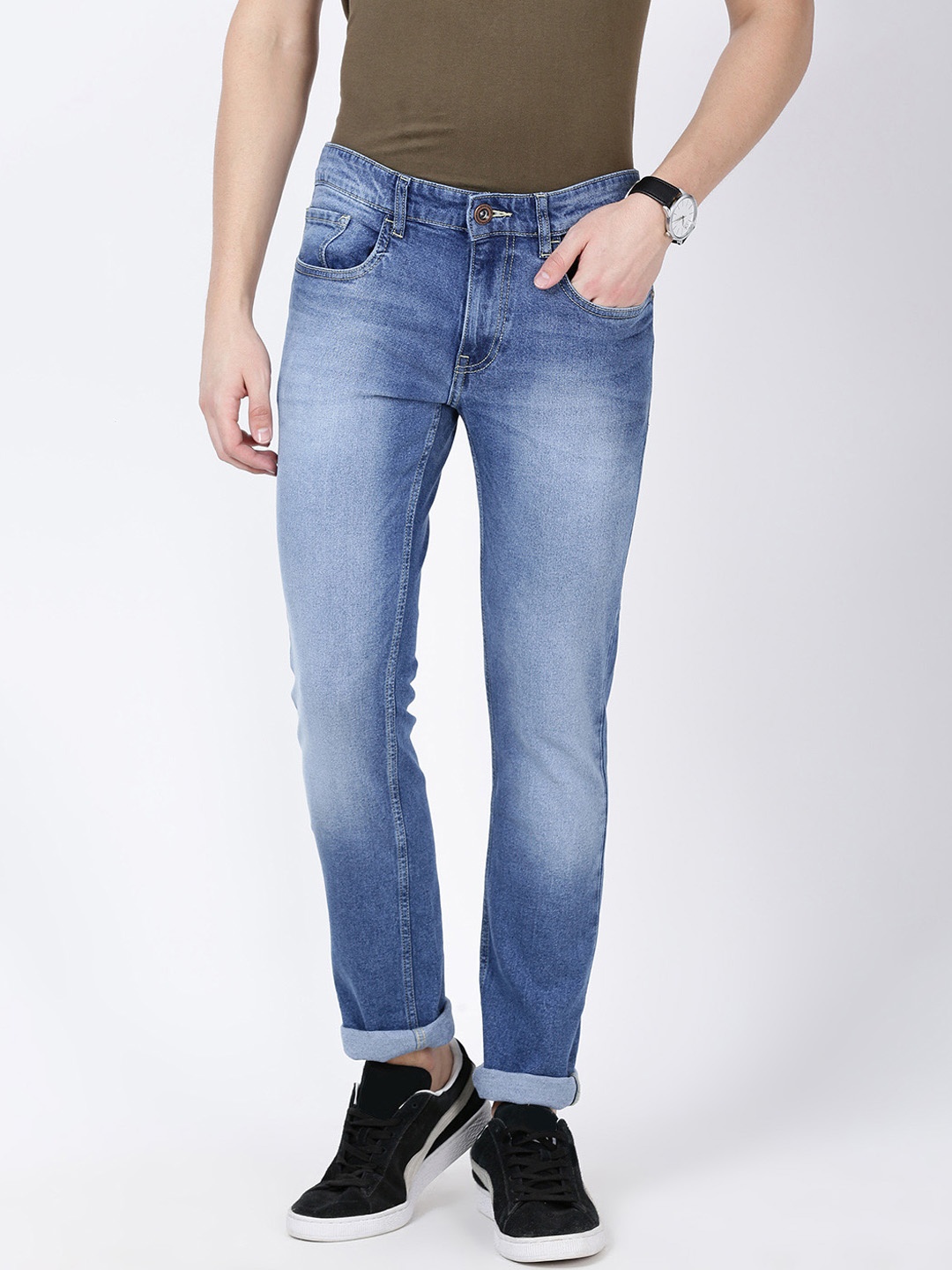 

Llak Jeans Men Blue Skinny Fit Mid-Rise Clean Look Stretchable Jeans