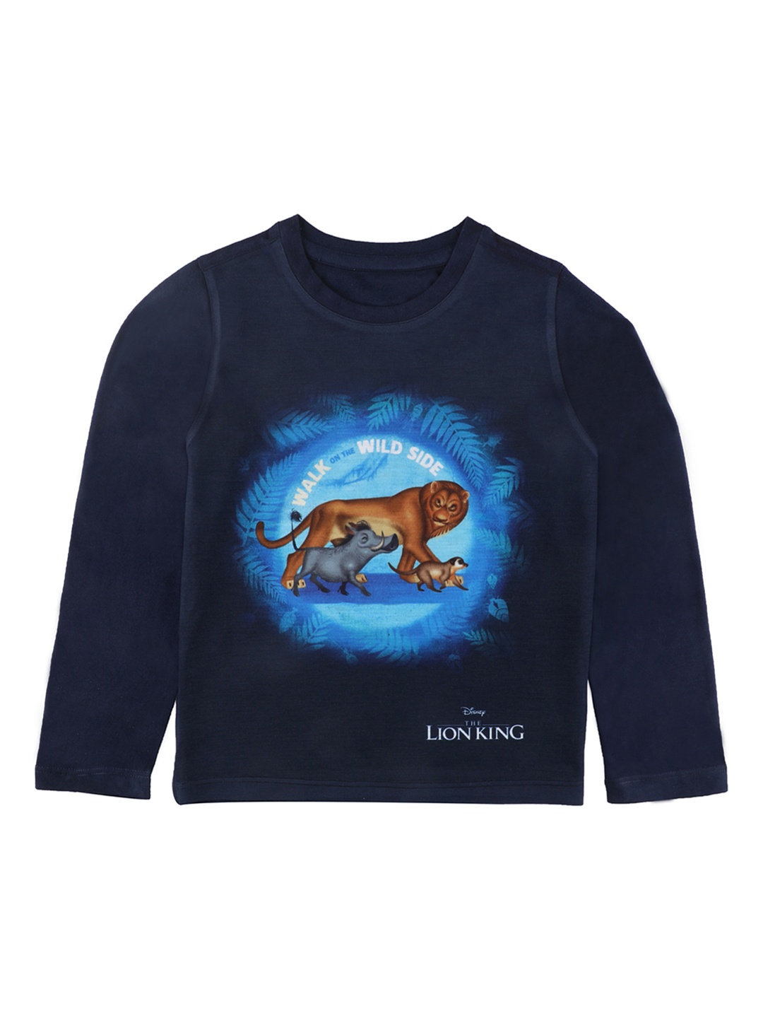 

Disney by Wear Your Mind Boys Navy Blue Printed Round Neck T-shirt