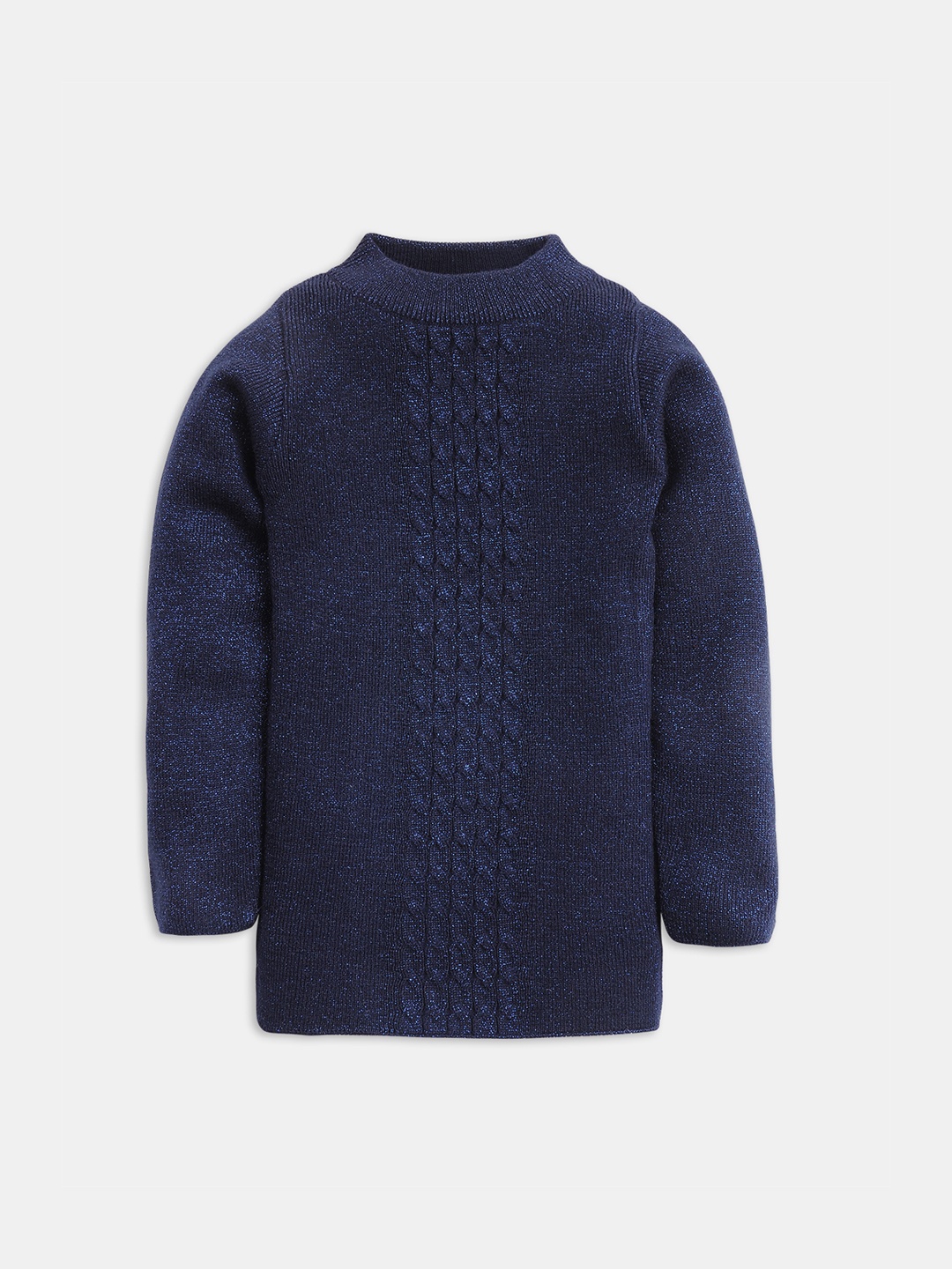

RVK Girls Navy Blue Solid Sweater