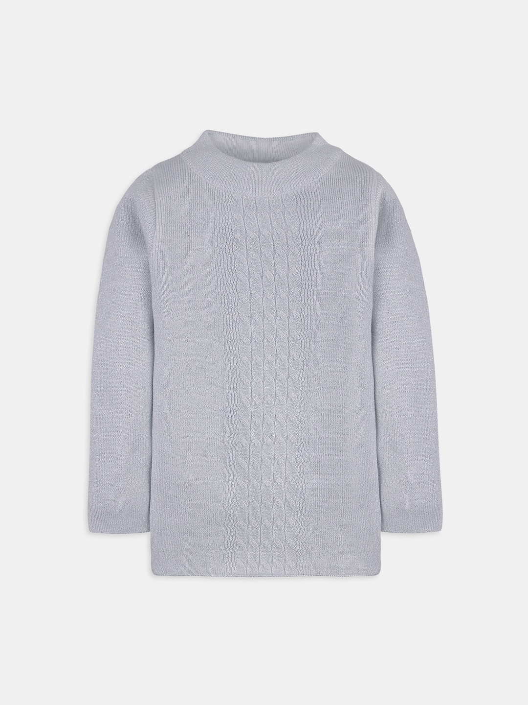 

RVK Girls Grey Solid Sweater