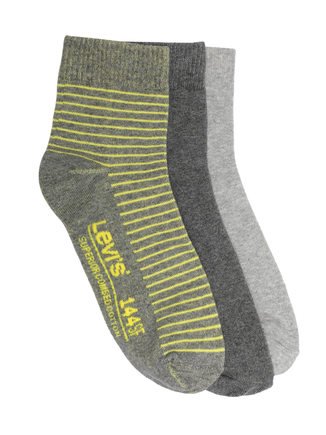

Levis Men Pack of 3 Assorted Ankle-Length Socks