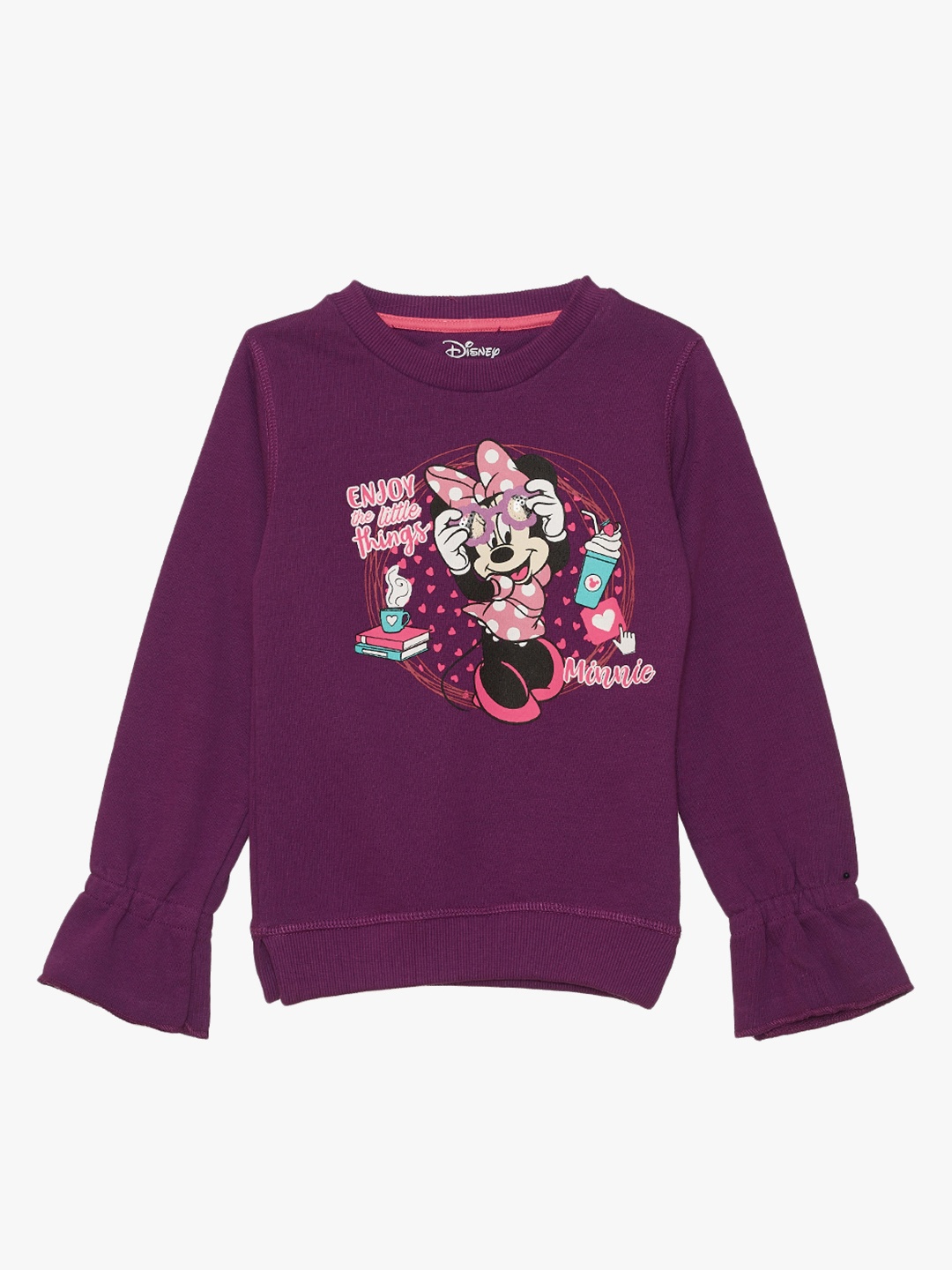 

Kids Ville Mickey & Friends Featured Girls Purple Printed Sweatshirt