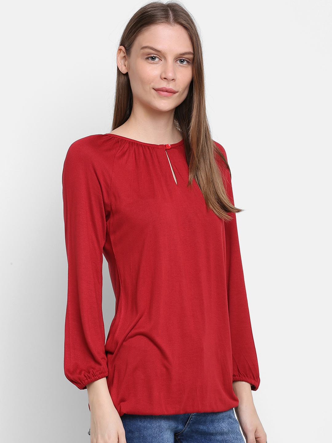 Rute Women Red Solid Top