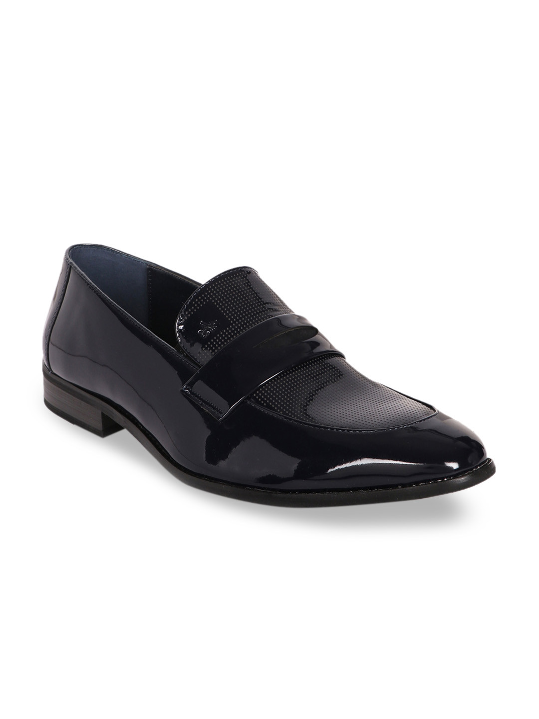

Arrow Men Black Solid Patent Leather Penny Loafers