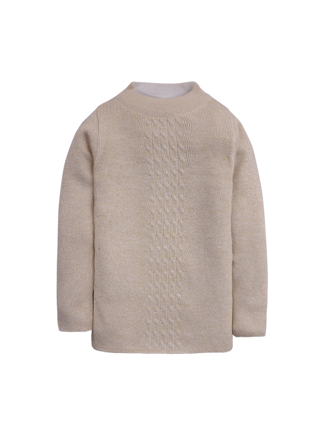 

RVK Girls Beige Solid Sweater