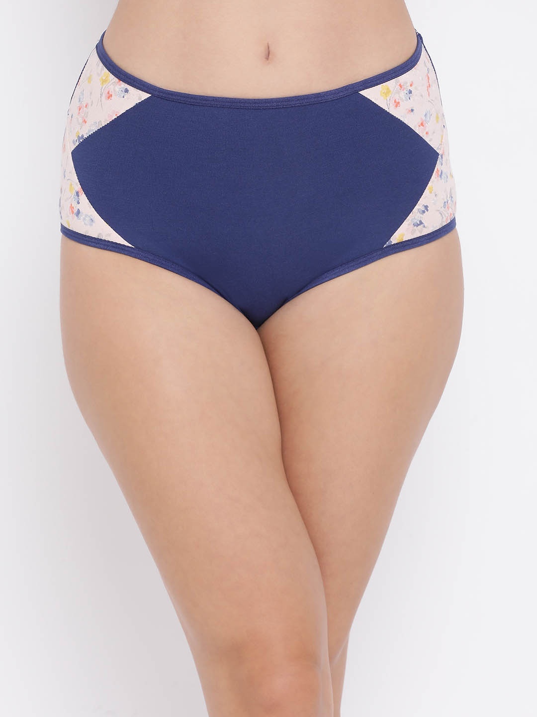 Clovia Women Navy blue Solid High-Rise Hipster Briefs PN3102P223XL