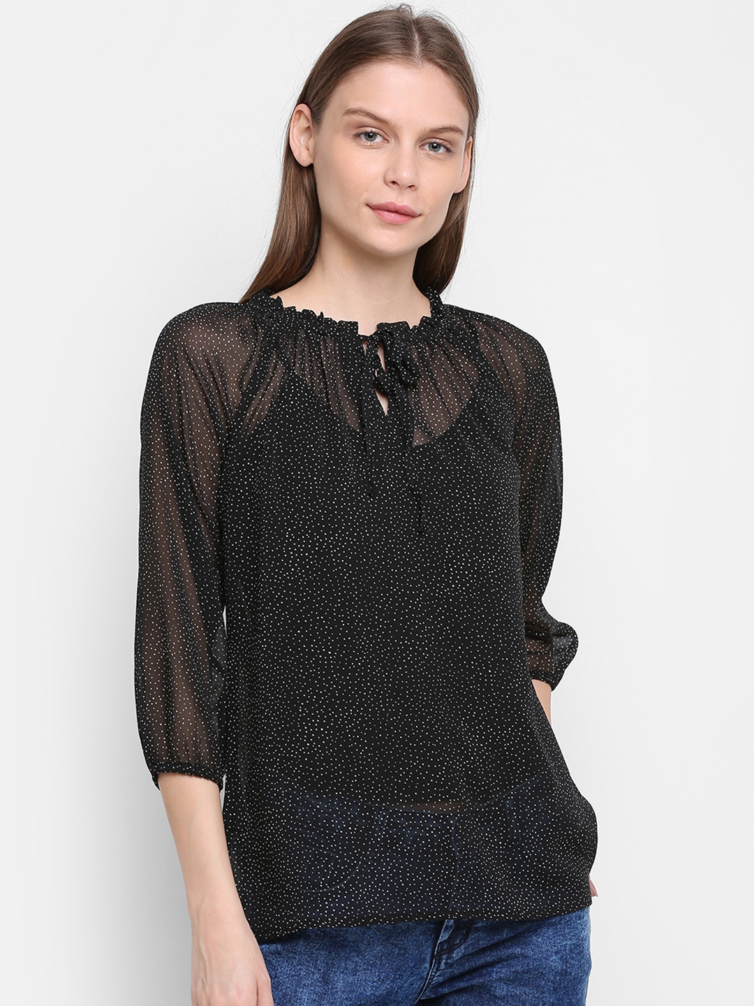 

Rute Women Black Printed Top