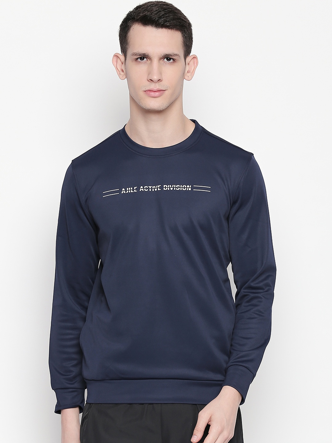 

Ajile by Pantaloons Men Navy Blue Printed Sweatshirt