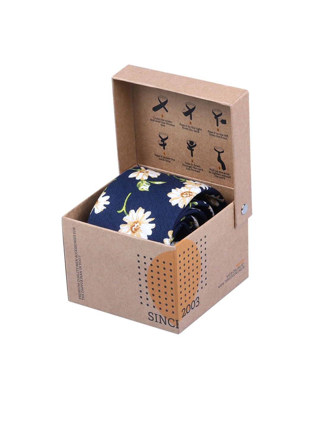 

Tossido Men Blue Printed Broad Tie