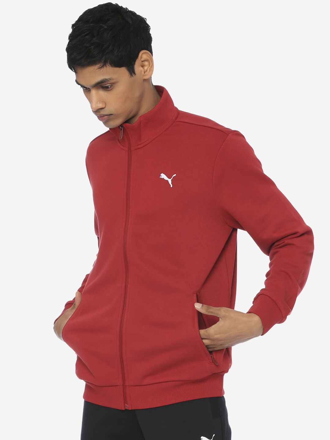 

Puma Men Red Solid India Sweat TR Rhubarb Sports Track Jacket