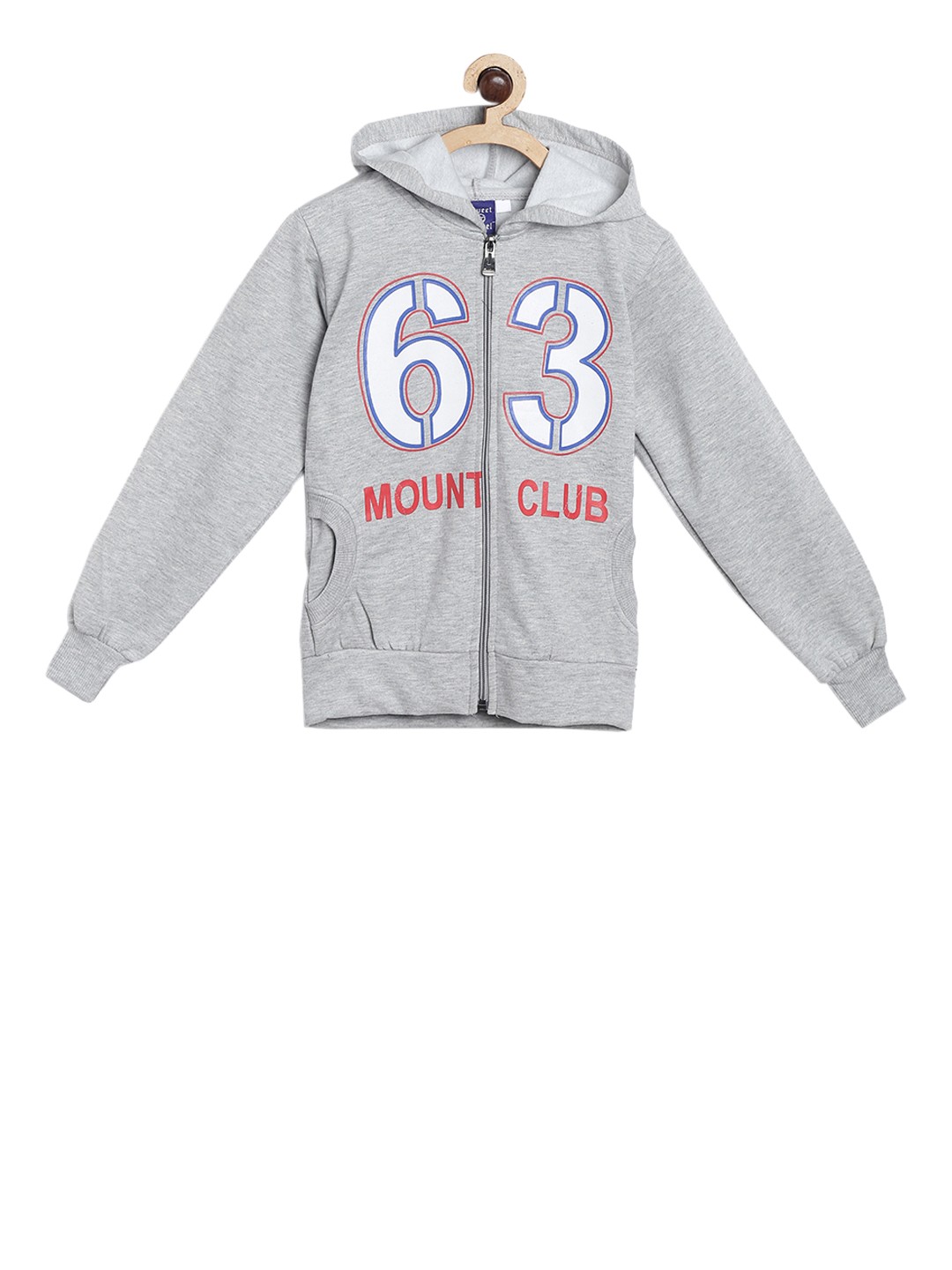

SWEET ANGEL Girls Grey Printed Hooded Sweatshirt