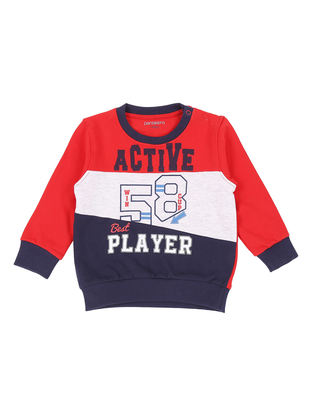 

Pantaloons Baby Boys Red Printed Sweatshirt