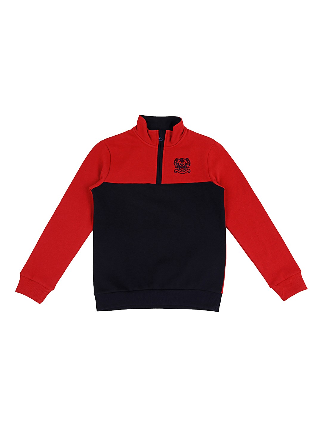 

Pantaloons Junior Boys Black & Red Colourblocked Sweatshirt