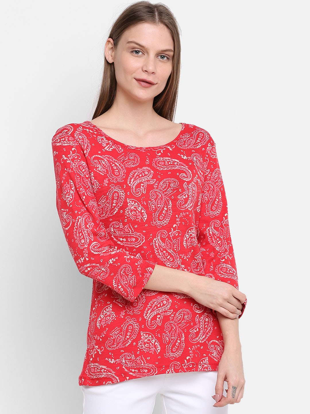 

Rute Women Red Printed Top