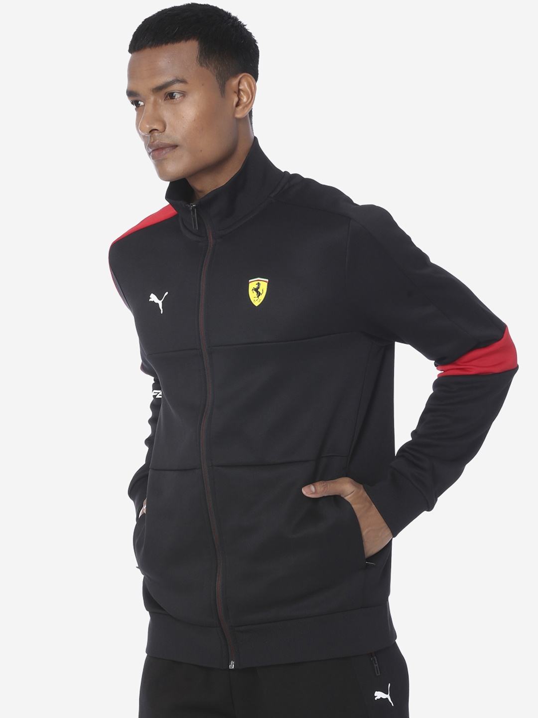 

PUMA Motorsport Men Black Solid SF T7 Track Jacket
