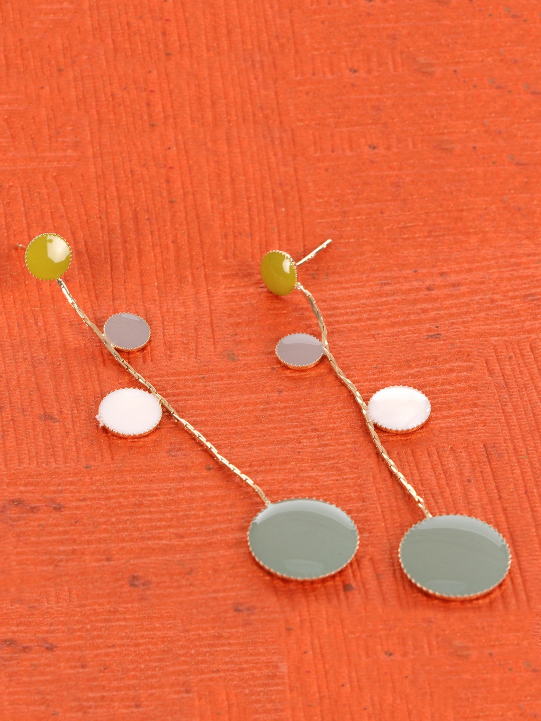 

E2O Gold-Toned Contemporary Drop Earrings
