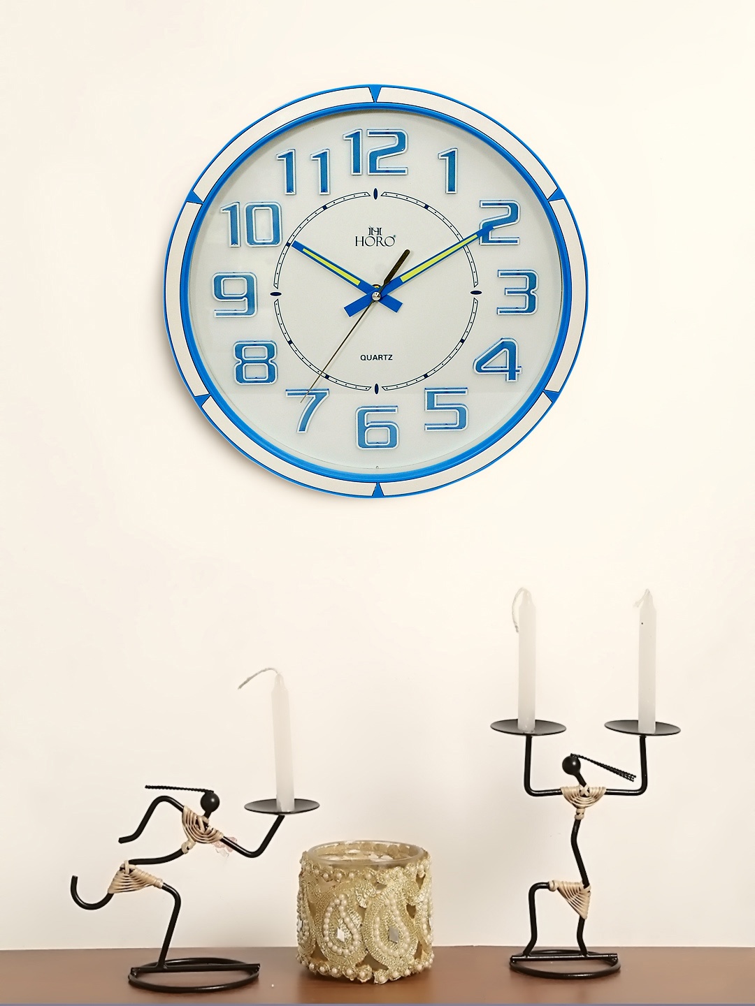 

Horo White Handcrafted Geometric Solid Analogue Wall Clock