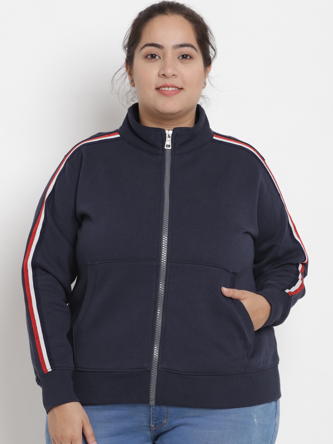 

Kiaahvi by JOHN PRIDE Plus Size Solid Sweatshirt, Navy blue