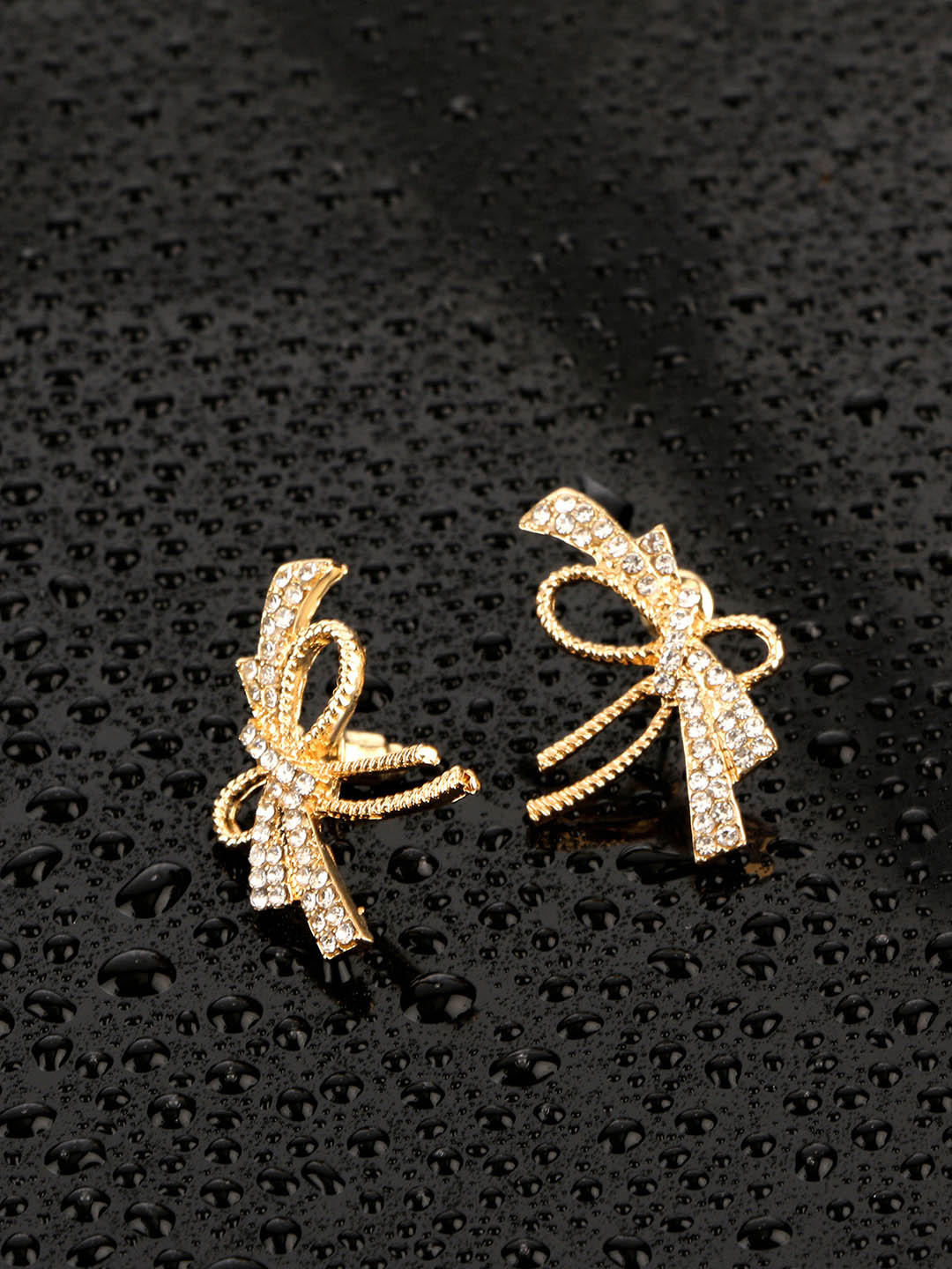 

E2O Gold-Plated Silver-Toned Contemporary Studs