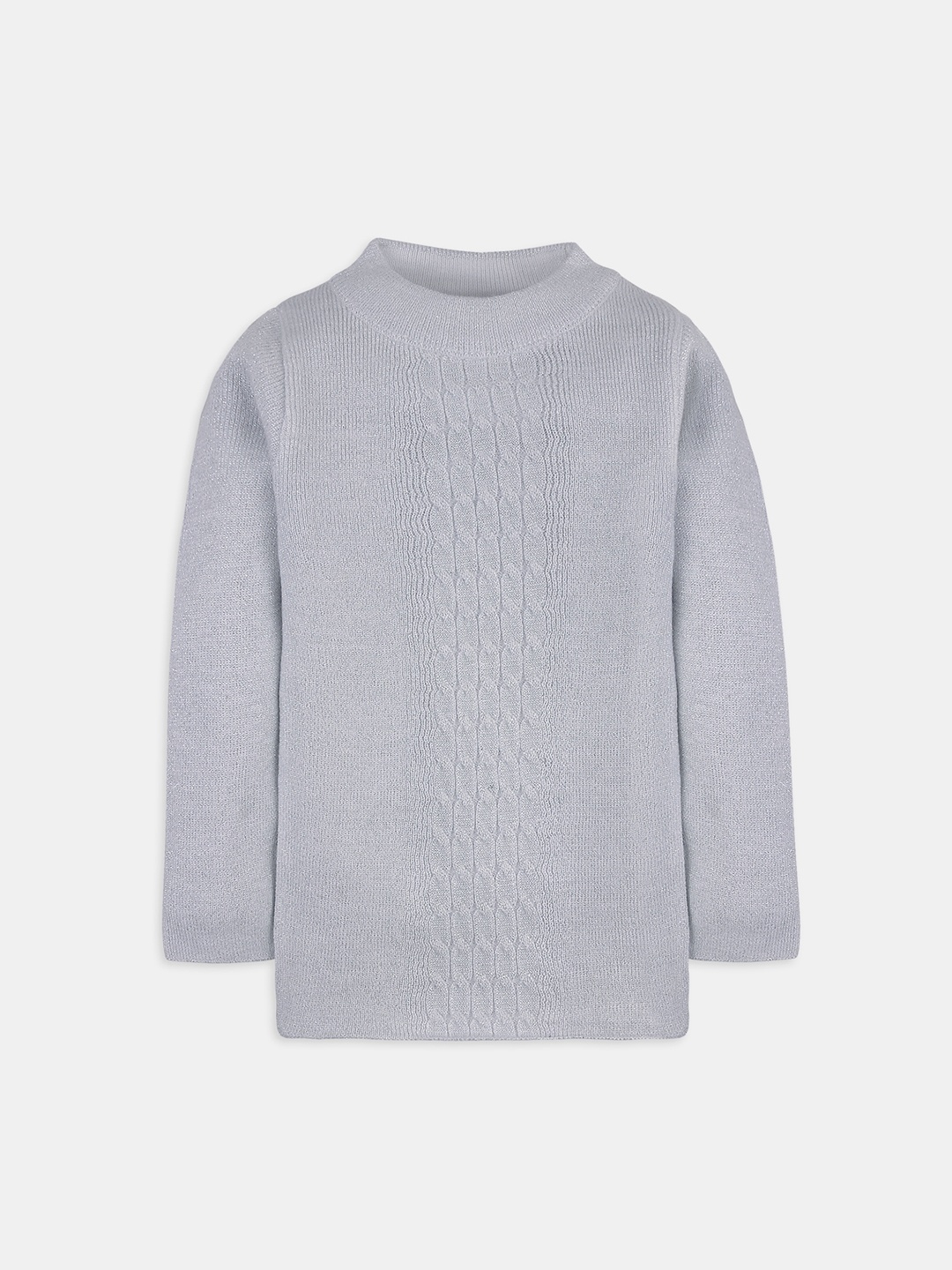 

RVK Girls Grey Solid Sweater