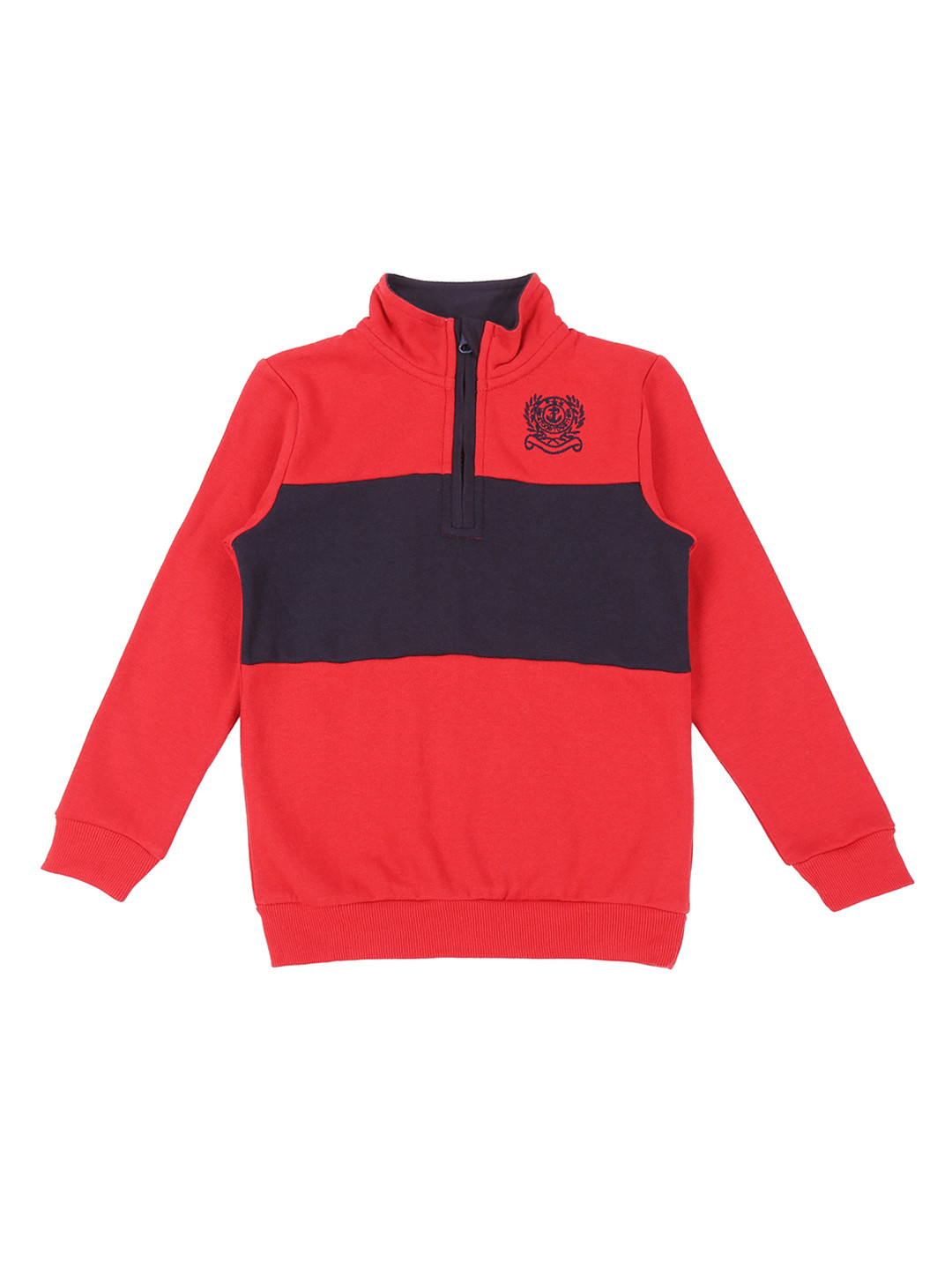 

Pantaloons Junior Boys Red Colourblocked Sweatshirt
