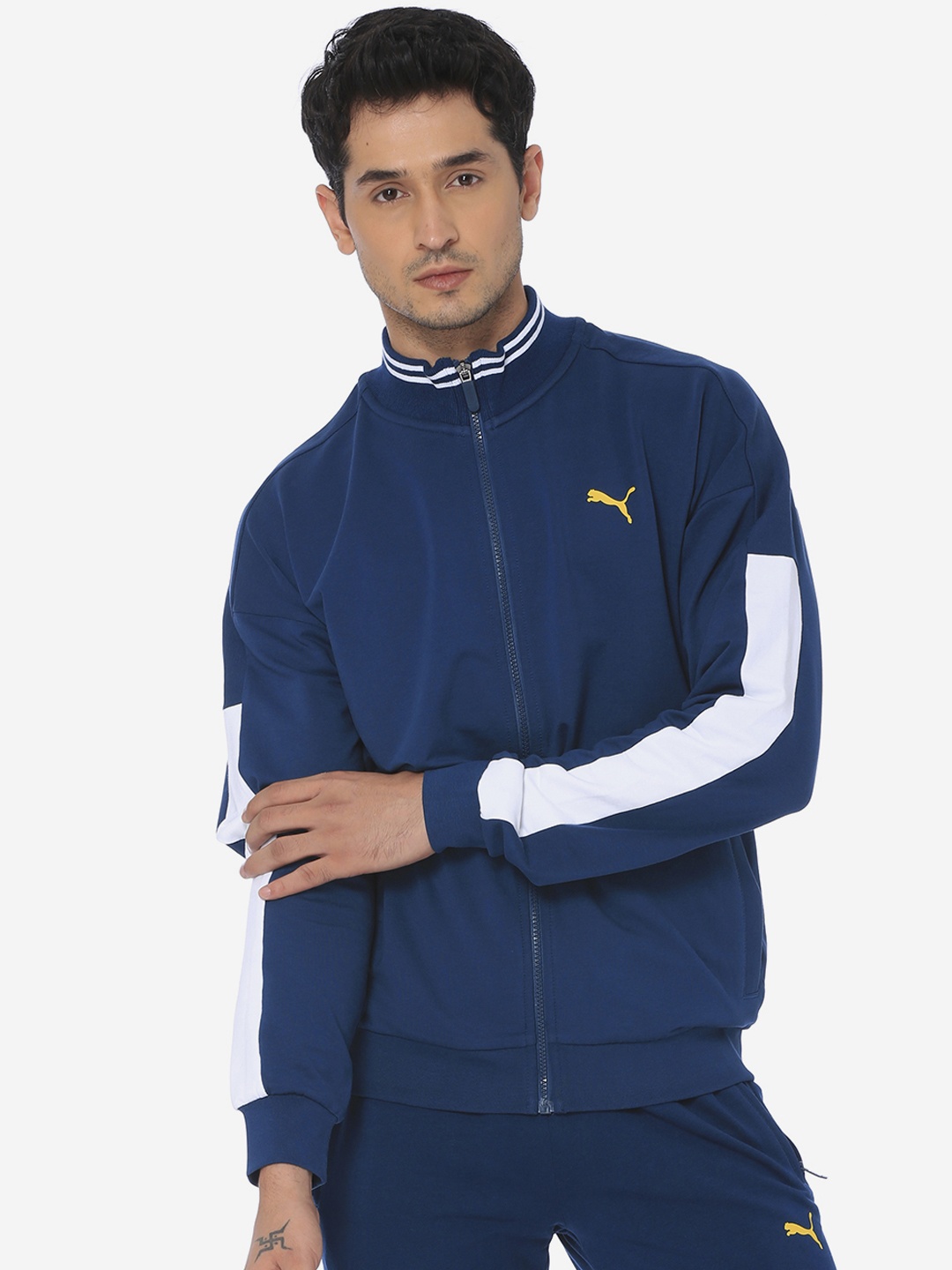 

Puma Men Blue Printed VK Track Jacket Gibraltar Sea Sports Jacket