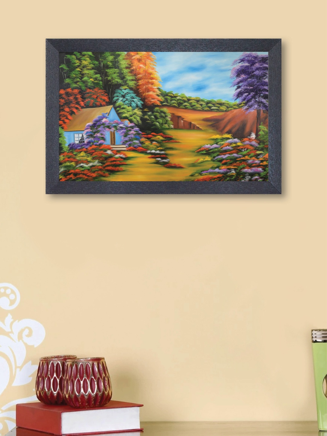 

nest ART Set of 3 Multicoloured Synthetic Wood Painting, Multi