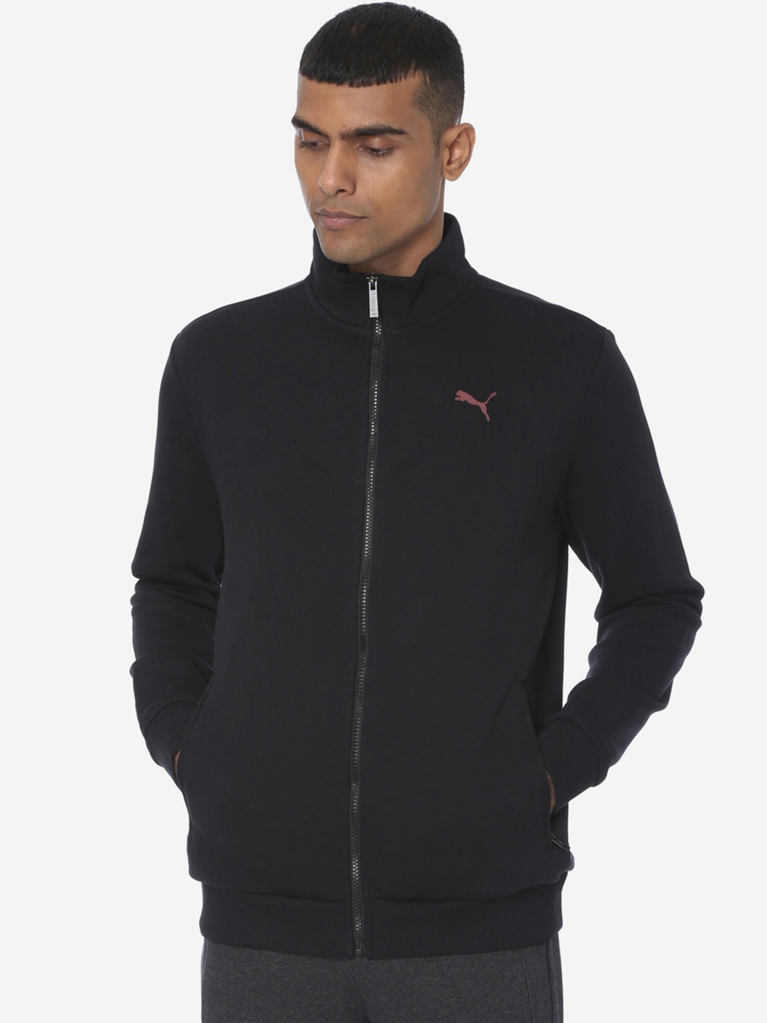

Puma Men Black S TR Printed Track Jacket