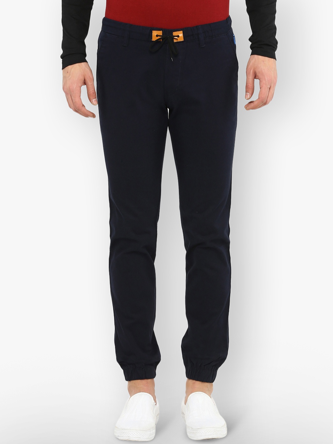 

Urbano Fashion Men Navy Blue Slim Fit Solid Joggers